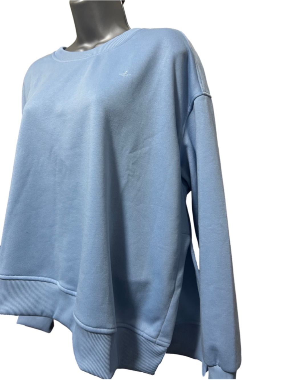 NWOT Halara Round Neck Dropped Shoulder Long Sleeve Split Hem size XL - Picture 3 of 7